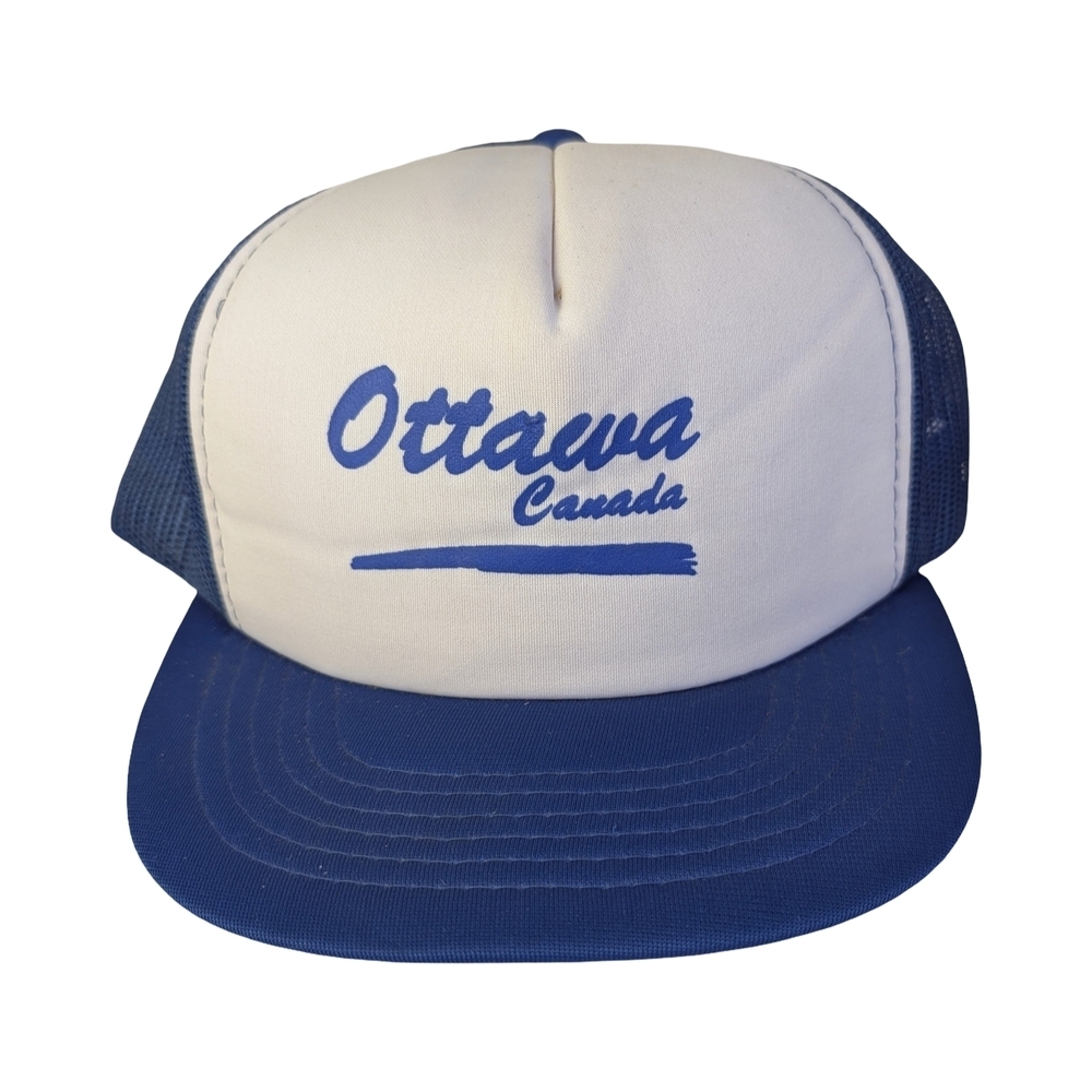 Vintage 80s/90s Foam Front Mesh Back Trucker Tourist Hat, Ottawa Canada